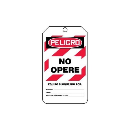 Accuform Danger, Self-Laminating RP-Plastic, 3-1/4 in Width, 0.55 in Height, , 5 PK SHMLT409LTM